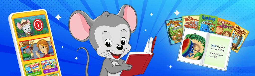 ABCmouse learning platform for kids example shown on a mobile phone.